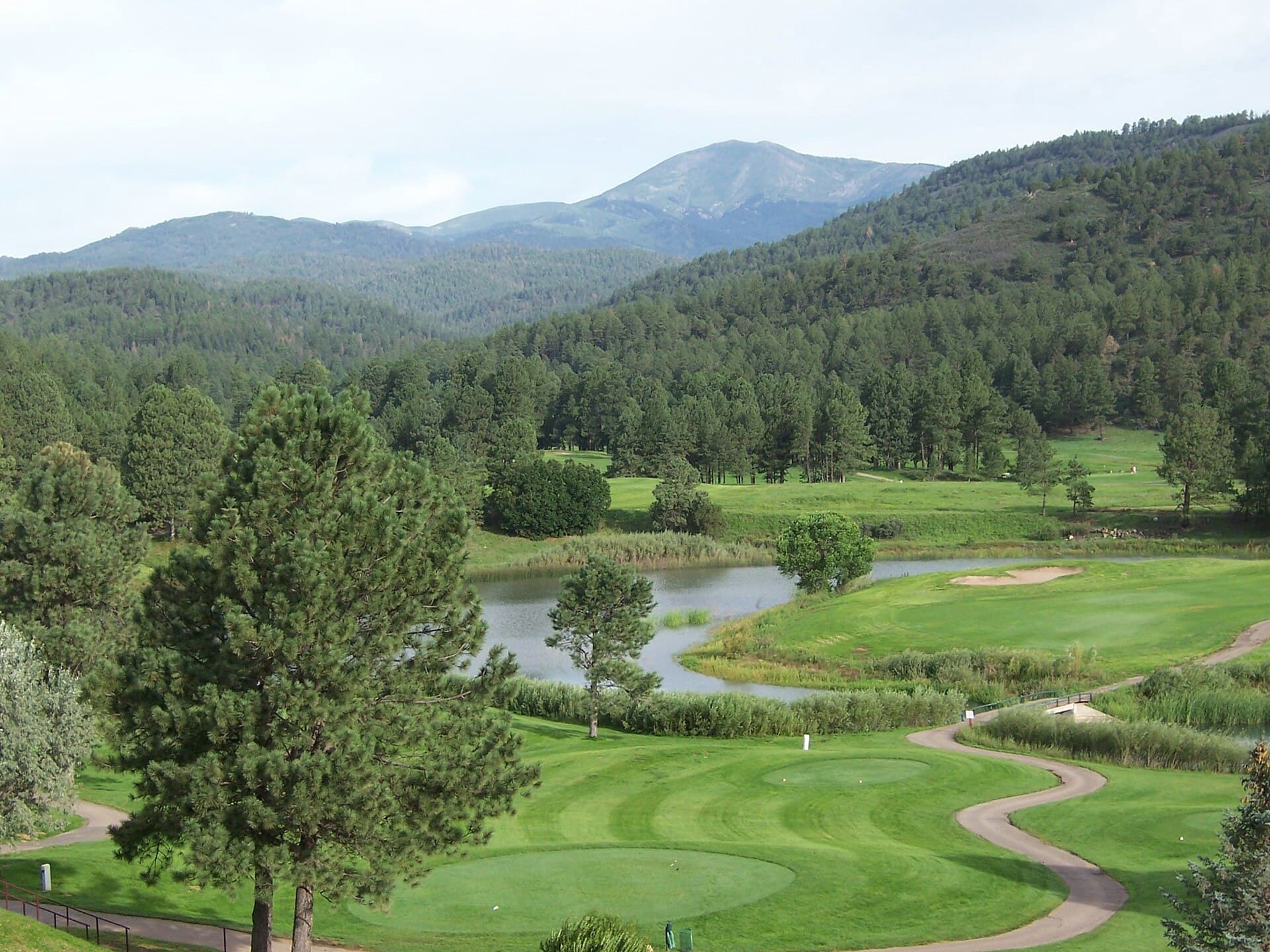 Mescalero Lake below the pines
