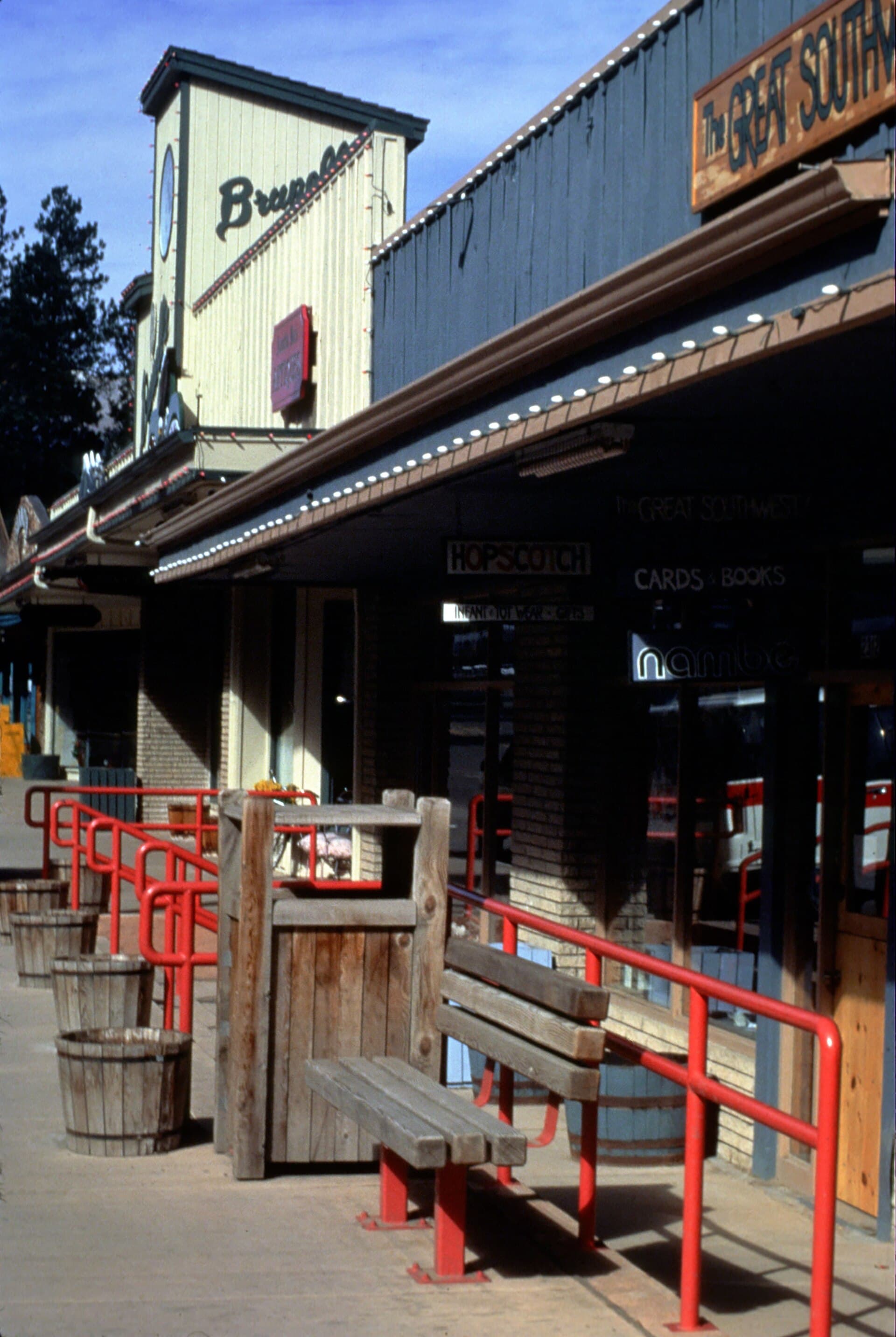 Old West style storefronts in Ruidoso