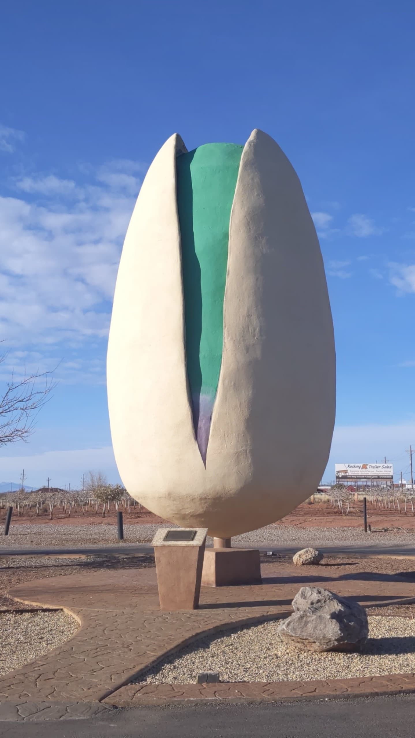 The World's Largest Pistachio at McGinn's Pistachio Tree Ranch in Alamogordo
