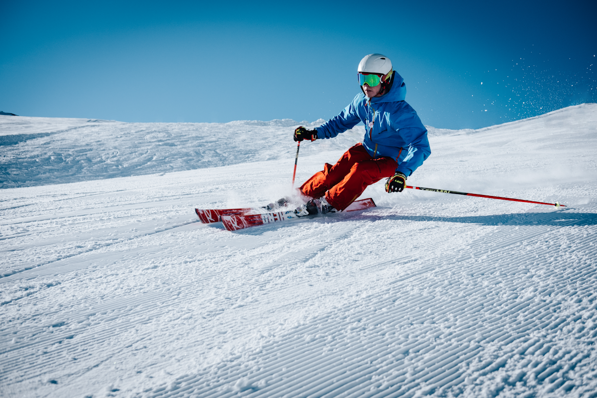 Ski resort runs and slopes with chairlift visible on the mountain